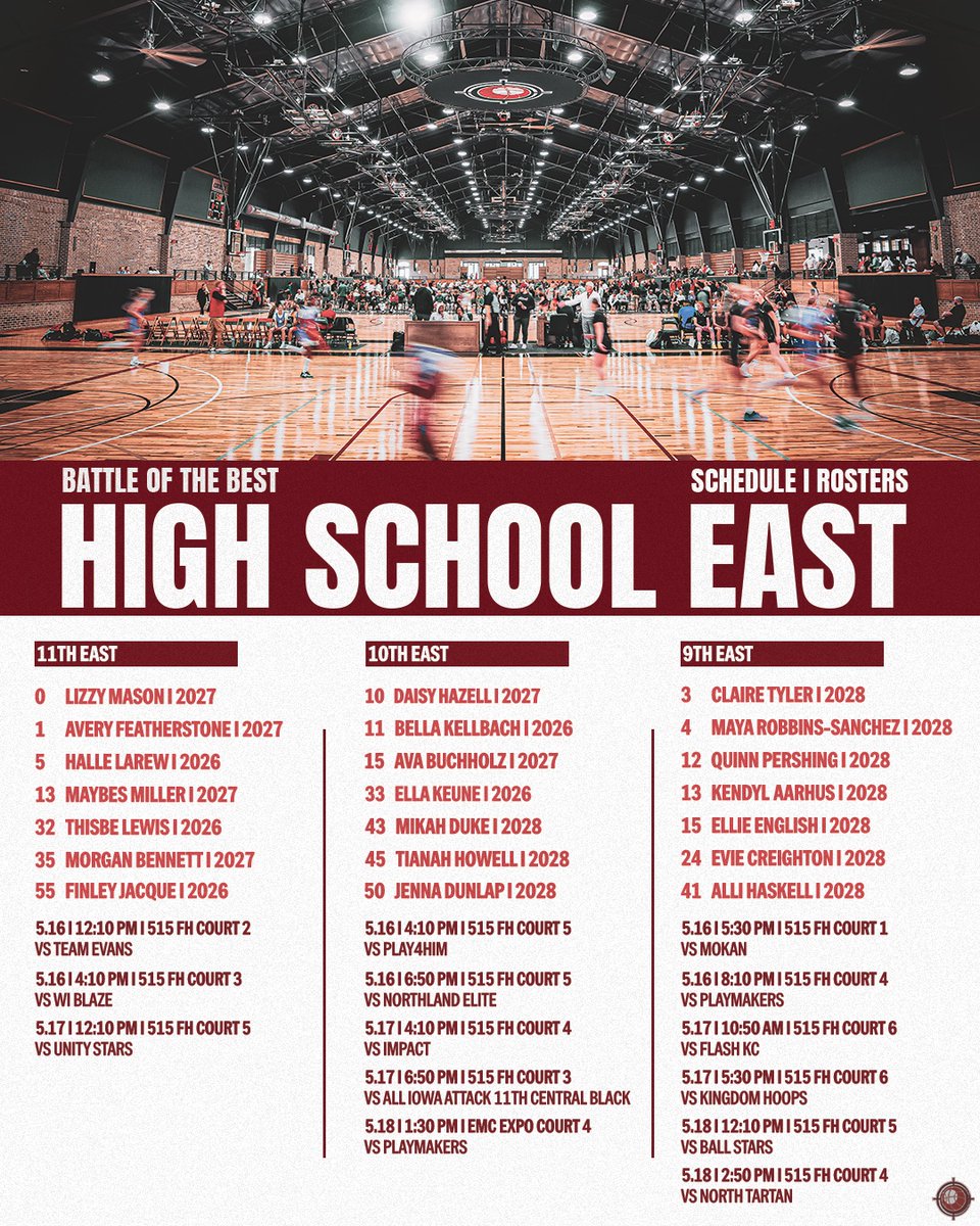 𝓜𝓐𝓨 𝓛𝓘𝓥𝓔 𝓢𝓒𝓗𝓔𝓓𝓤𝓛𝓔
Starts Friday ...

Battle of the Best
🗓️ May 16 - 18
📍 Des Moines, IA

#AttackFamily