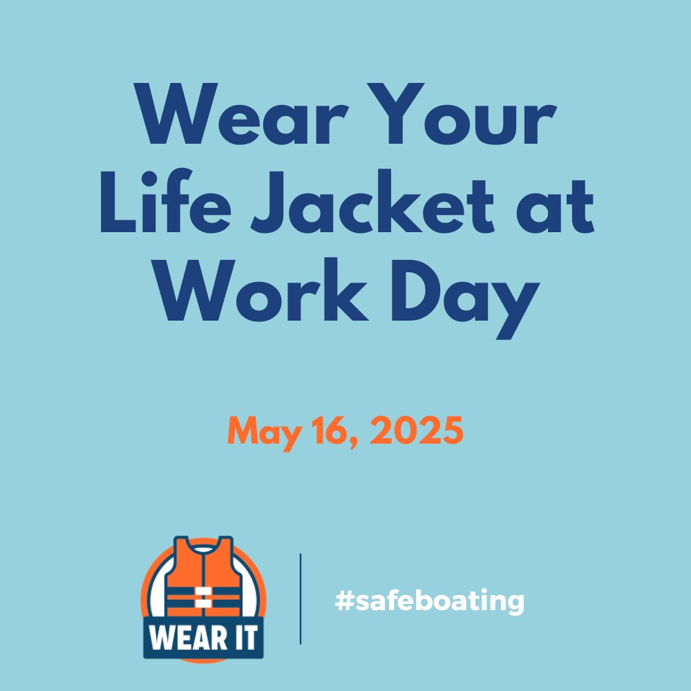 NWSNHC's tweet image. 🦺 It’s #WearYourLifeJacketatWorkDay, and yes... we’re wearing them all day.
Coffee? Life jacket.
Meetings? Life jacket.
Forecast discussions? Still life jacket.
Good thing safety never goes out of style.
#SafeBoating #HurricanePrep #FashionForwardFloatation @BoatingCampaign