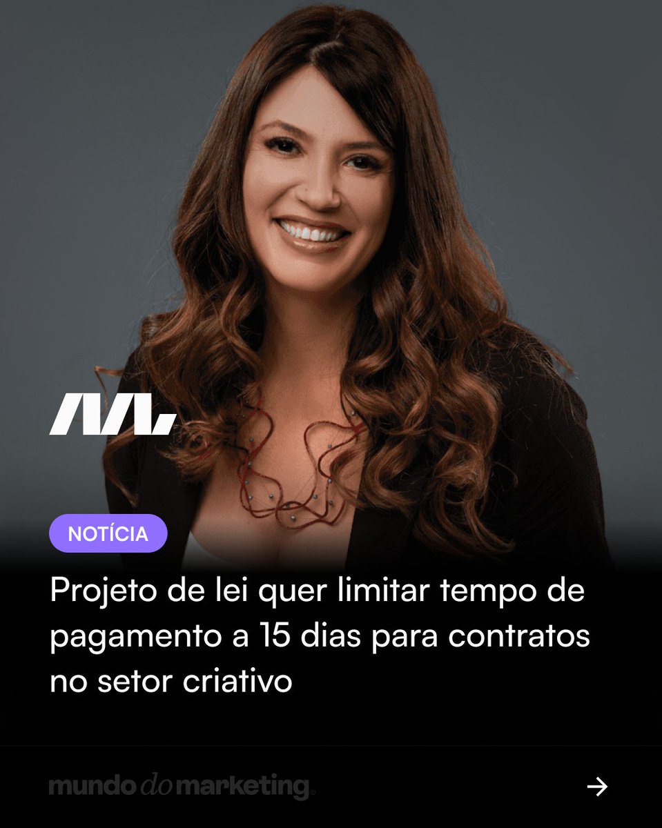 mundodmarketing's tweet image. Setor criativo avança com o “Pague em 15”, projeto de lei que propõe prazos justos para contratos de até R$ 200 mil. 

Saiba mais: zurl.co/MQHg1 

#aprosom #projetodelei #mundodomarketing #criatividade