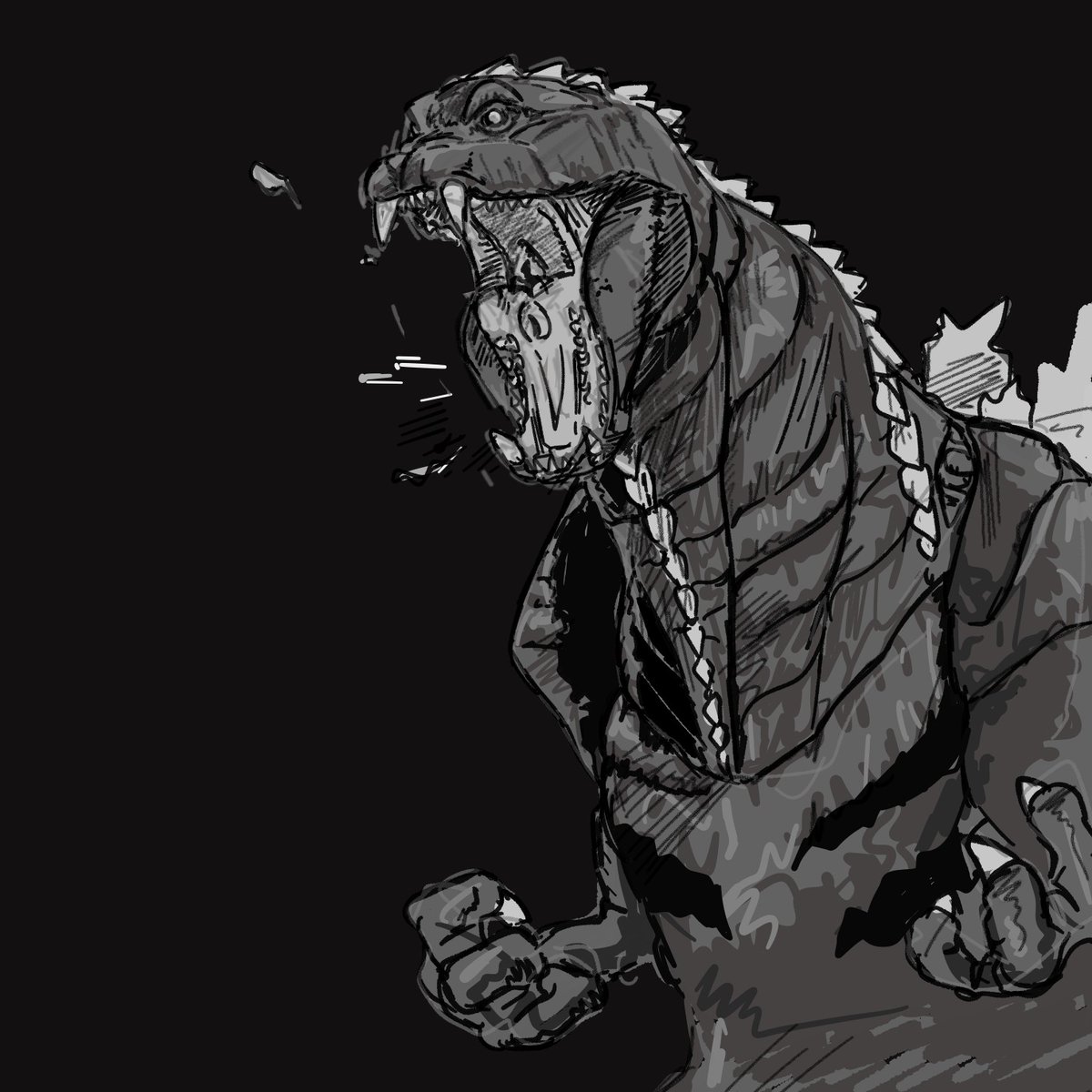 _Dantamer_'s tweet photo. GODZILLA Ultima // doodle //βοΈπ¦γ°οΈ
#godzilla #singularpoint #doodle https://t.co/Nu4eO4bTJ5