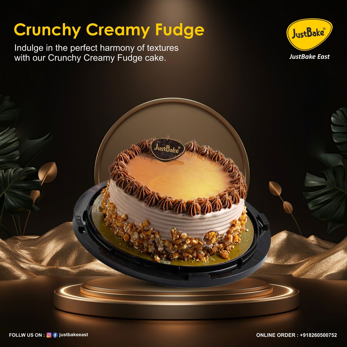 JustBakeEast's tweet photo. 🍰 Crunchy. Creamy. Fudgy. Perfect.
Indulge in the ultimate texture trip with our Crunchy Creamy Fudge Cake – where crispy layers meet velvety fudge and smooth cream.

📱 Customer Care: +91 82605 00752
🌐 Order Now: https://t.co/Sq4ex9mtwL

#JustBake #CrunchyCreamyFudge https://t.co/2YdTmYcvHe