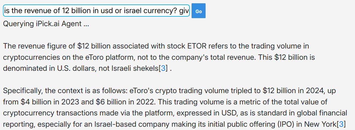 iPick_ai's tweet photo. The revenue of $12B seems too high, for a startup. Let's ask #iPickAI what is going on. 

So its crypto trading volume was $12B in 2024, trading revenue was $931M in 2024, and profit was $129M, not bad for a startup. https://t.co/68AjWt4y9w