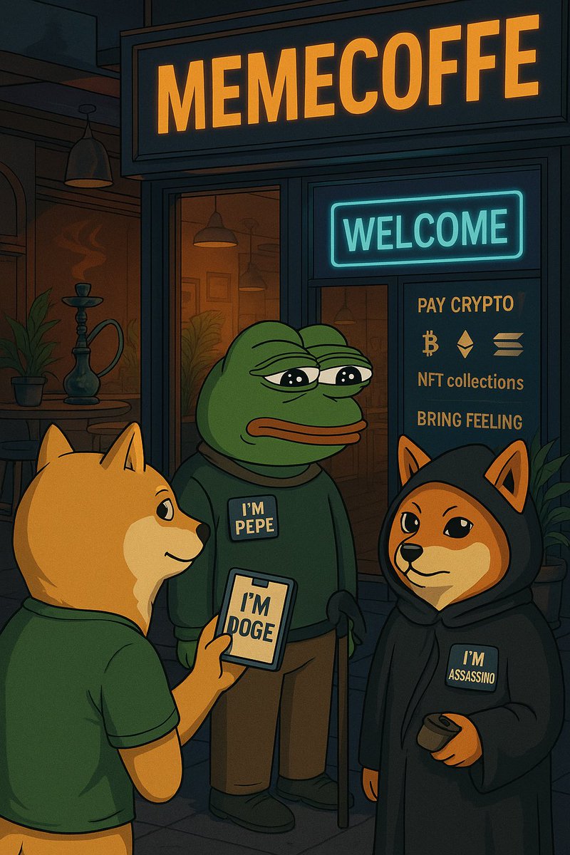 MEMECOFFEOFFICI's tweet photo. Some dream of owning a Lambo.
I dream of building a place where you can order espresso and answer:
“I’m Doge today
#memecoffe https://t.co/Jt4w9pciS9