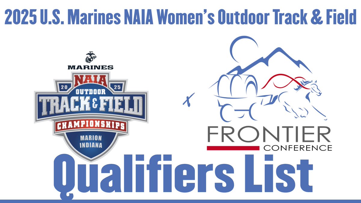Frontier Conference (@fconference) on Twitter photo W👟: Qualifiers for 2025 U.S. Marines #NAIATrack Women's Outdoor Track & Field Championships
Four #FCsports teams - <a href="/CCSaints/">Carroll Athletics</a>, <a href="/DiggerAthletics/">Montana Tech Athletics</a>, <a href="/UPArgos/">UP Argo Athletics</a>, and <a href="/BattlinBears/">Rocky Mountain College Battlin' Bears</a> - are set to compete in 3-day meet in Marion, Ind.
📰 tinyurl.com/yh7wecfe
#TheRightWayToPlay W👟: Qualifiers for 2025 U.S. Marines #NAIATrack Women's Outdoor Track & Field Championships
Four #FCsports teams - <a href="/CCSaints/">Carroll Athletics</a>, <a href="/DiggerAthletics/">Montana Tech Athletics</a>, <a href="/UPArgos/">UP Argo Athletics</a>, and <a href="/BattlinBears/">Rocky Mountain College Battlin' Bears</a> - are set to compete in 3-day meet in Marion, Ind.
📰 tinyurl.com/yh7wecfe
#TheRightWayToPlay