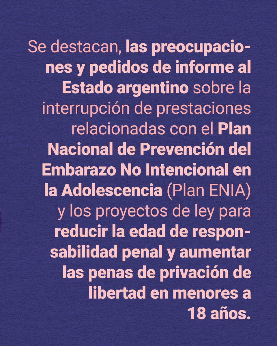 defensoria_nnya's tweet photo. Se expresan pedidos al Estado respecto a:
🔹 La interrupción del Plan ENIA
🔹 Proyectos para reducir la edad de responsabilidad penal y aumentar penas
🤝La CIDH subraya la importancia de mantener la continuidad institucional de #LaDefe, clave en el Sist. Interamericano de DDHH https://t.co/GtwwDqexfe