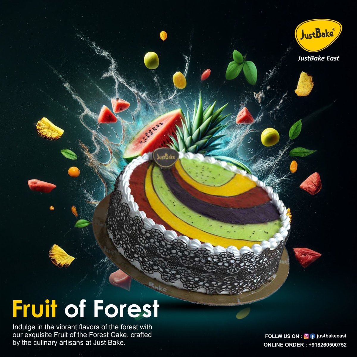 JustBakeEast's tweet photo. 🍓 Fruit of the Forest 🍒
A Symphony of Nature’s Sweetest Gifts

Indulge in the vibrant flavors of the forest with our exquisite Fruit of the Forest Cake, lovingly crafted by the culinary artisans at Just Bake.

📱 82605 00752
🌐 https://t.co/Sq4ex9mtwL

#JustBake https://t.co/lZwOlR1pZF