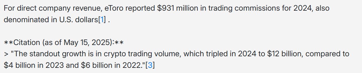 iPick_ai's tweet photo. The revenue of $12B seems too high, for a startup. Let's ask #iPickAI what is going on. 

So its crypto trading volume was $12B in 2024, trading revenue was $931M in 2024, and profit was $129M, not bad for a startup. https://t.co/68AjWt4y9w