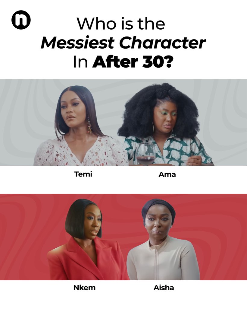 nollycritic's tweet photo. Enough time has passed and we need answers here 😂 Who had you ready to scream most of the time? 
#After30 #Before30 #NollyCritic https://t.co/95FWTOaWSM