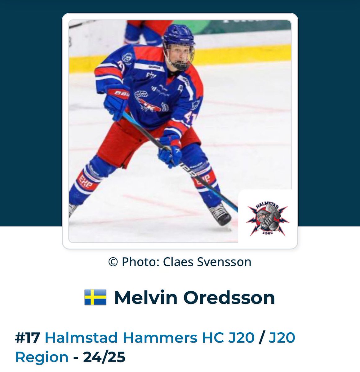 TrailBlazer Hockey Advisors (@tbhockeyadvisor) on Twitter photo Congrats 2005 Melvin Oredsson on being Drafted by <a href="/UtahOutliers/">Utah Outliers Hockey</a> in today’s <a href="/NCDCJrHockey/">NCDC Hockey</a> Draft! Melvin hails from Kristianstad, Sweden 🇸🇪 and played Sweden J20 Region with Halmstad Hammers in 2024-25!
#trailblazer Congrats 2005 Melvin Oredsson on being Drafted by <a href="/UtahOutliers/">Utah Outliers Hockey</a> in today’s <a href="/NCDCJrHockey/">NCDC Hockey</a> Draft! Melvin hails from Kristianstad, Sweden 🇸🇪 and played Sweden J20 Region with Halmstad Hammers in 2024-25!
#trailblazer