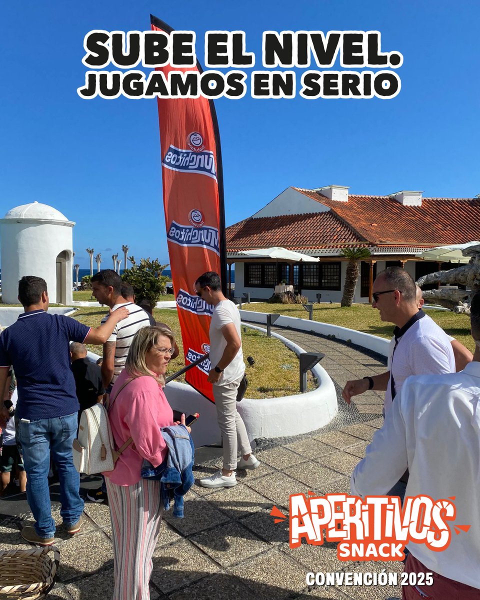 aperitivossnack's tweet photo. Convención Anual de Aperitivos Snack 2025
Lago Martiánez, Puerto de la Cruz (Tenerife)

Juntos somos más fuertes, más creativos, más capaces de superar cualquier desafío

#SubeElNivelJugamosEnSerio https://t.co/hpmSdM0Tpe