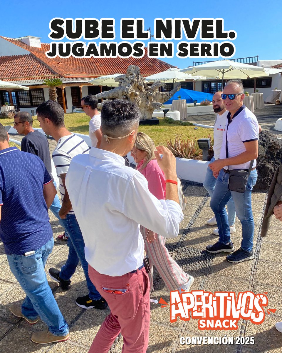 aperitivossnack's tweet photo. Convención Anual de Aperitivos Snack 2025
Lago Martiánez, Puerto de la Cruz (Tenerife)

Juntos somos más fuertes, más creativos, más capaces de superar cualquier desafío

#SubeElNivelJugamosEnSerio https://t.co/hpmSdM0Tpe