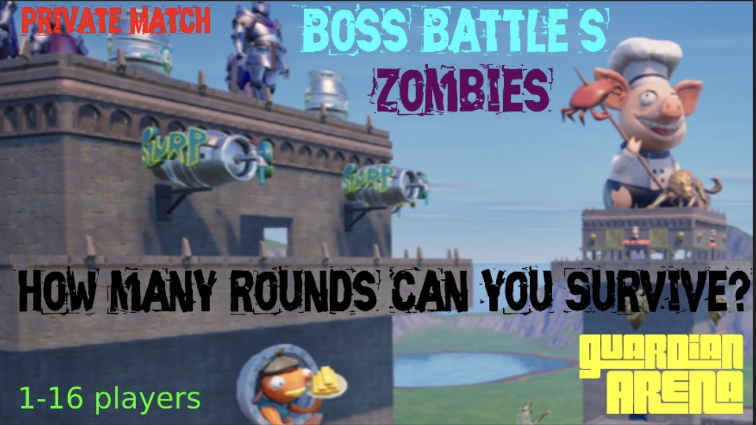 play4keeps93623's tweet photo. If you have the Time Check out Guardian Arena…. Just built the Map with my Son and had fun building it… 6 Boss Battles, 15 Bot Rounds and 23 Zombie Rounds (Difficulty Hard) unlock the Final F Round only if You Are Worthy https://t.co/Y6mAVj72Gy
