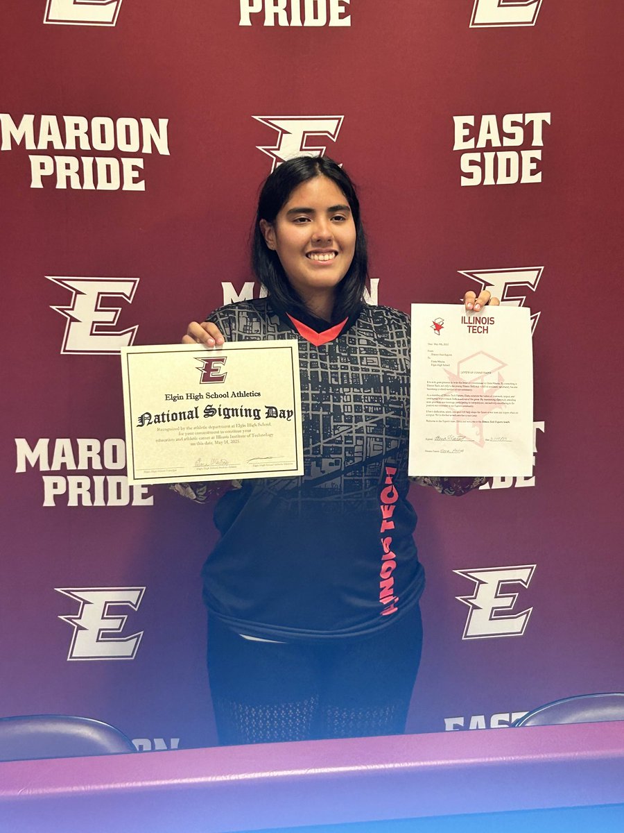 ESPORTS_EHS's tweet photo. Congratulations, Elena Macias, who committed to attending #illinoistech #iit to pursue a career in #architecture and play #PokemonUNITE and #broadcast for their #esports team!  

Elena received over $233,000.00 worth of #scholarships over 4 years!  

#signingday #signingday2025✍️ https://t.co/wH0iVr2GGT