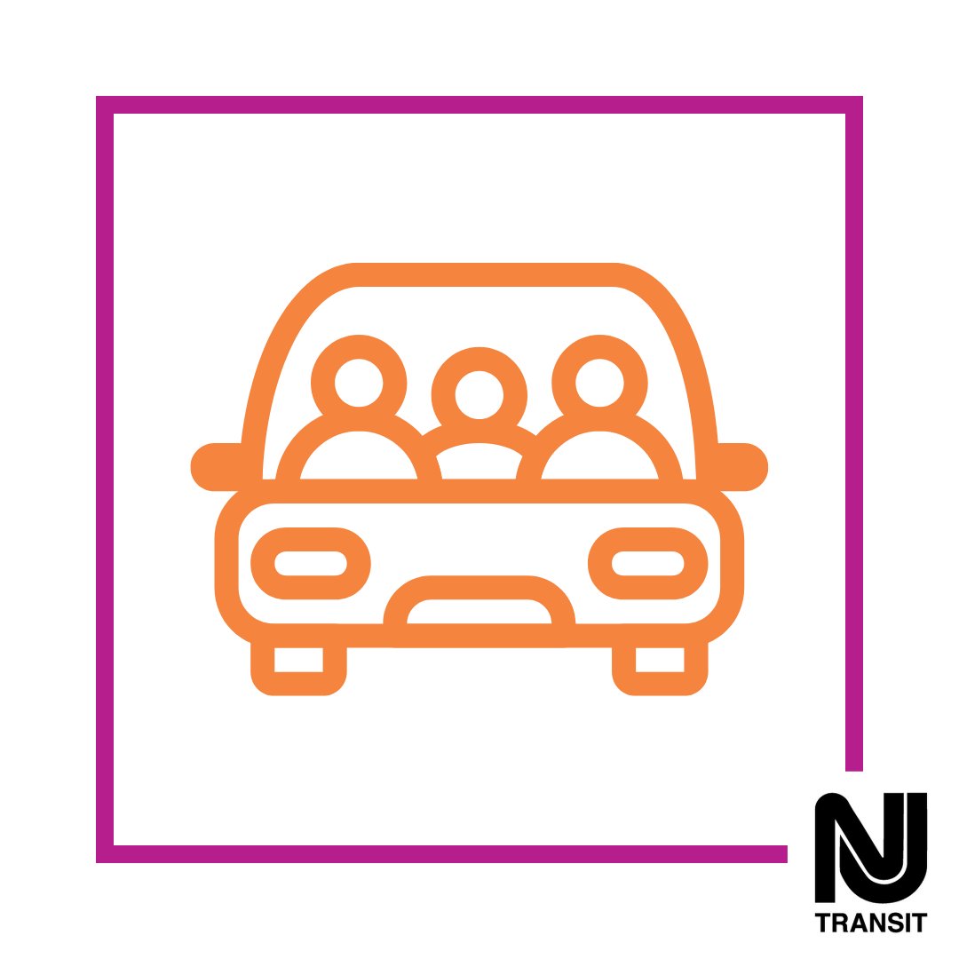 NJTRANSIT's tweet photo. In the event of a NJ TRANSIT rail service stoppage, carpooling may be a viable option for your travel needs. To learn more about carpooling options in New Jersey, visit https://t.co/C1g9GtOJFo https://t.co/YbtiuuPtil