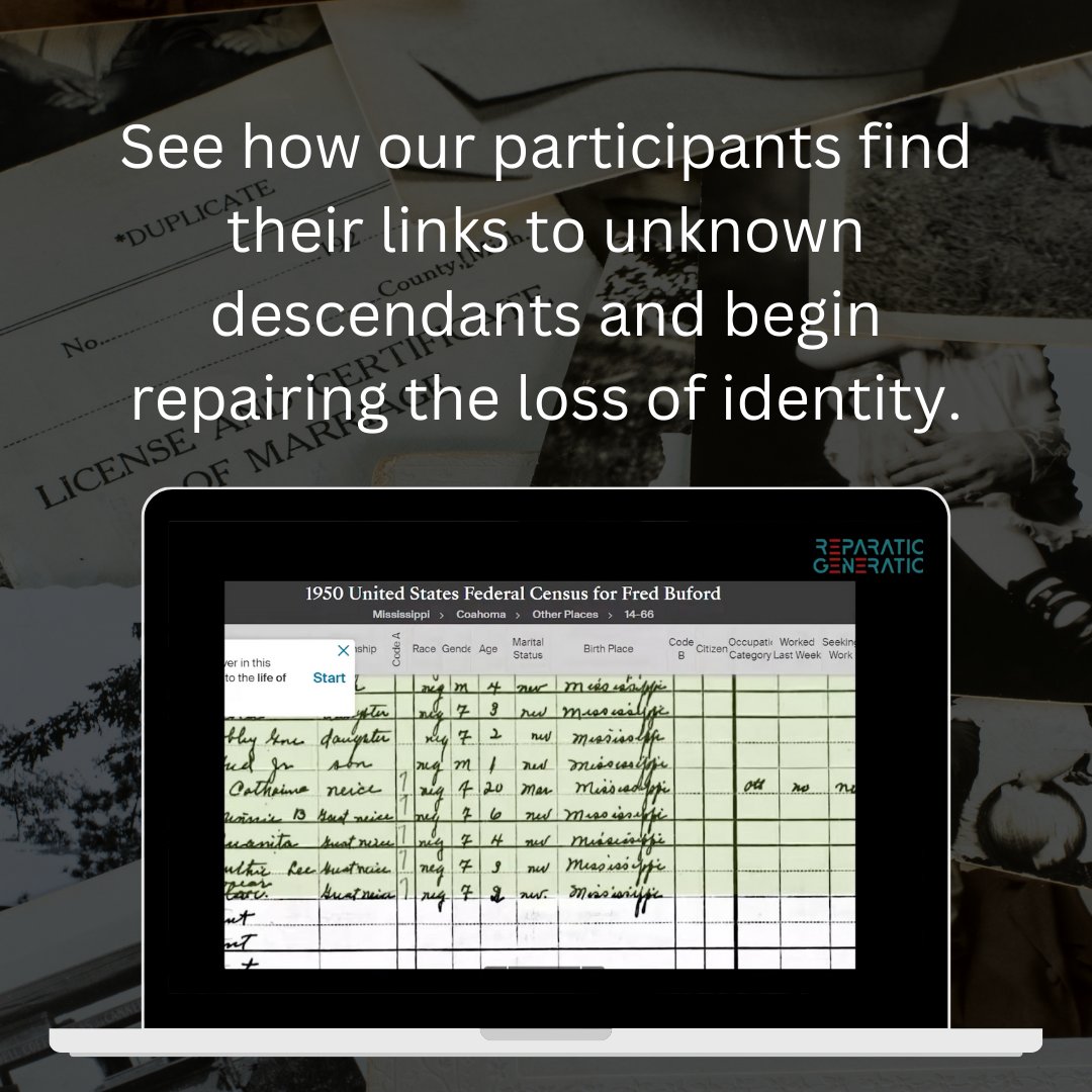 repgen_'s tweet photo. We help Black Americans reconnect with their lineage because healing begins with knowing where you come from. Support our work to bridge generations through genealogy, reunions, and more.

https://t.co/KZNK0cm3Fn

#Reparations #BlackRoots https://t.co/XPYSZaY9gT