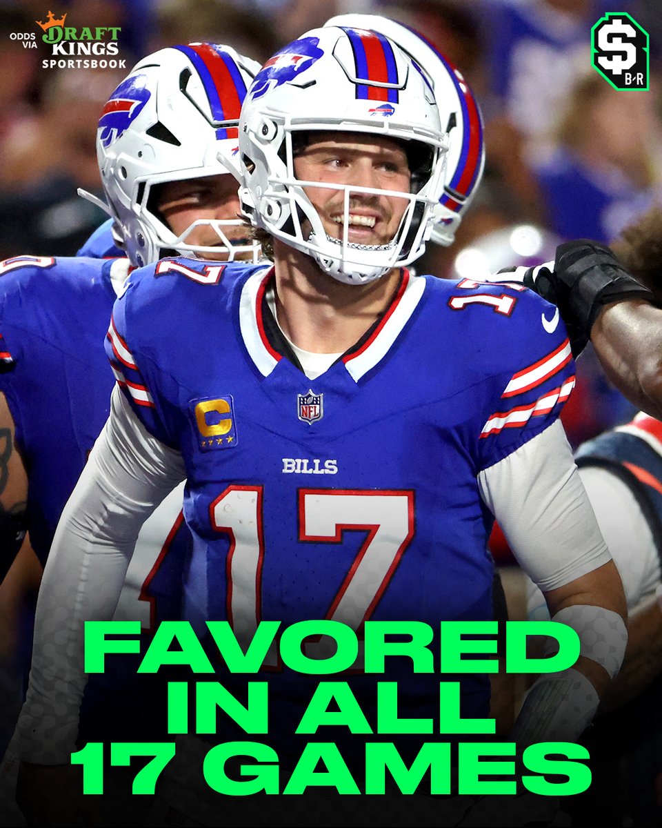 br_betting (@br_betting) on Twitter photo The Bills are the only team in the NFL favored in every game 😳
(via <a href="/DKSportsbook/">DraftKings Sportsbook</a>) The Bills are the only team in the NFL favored in every game 😳
(via <a href="/DKSportsbook/">DraftKings Sportsbook</a>)