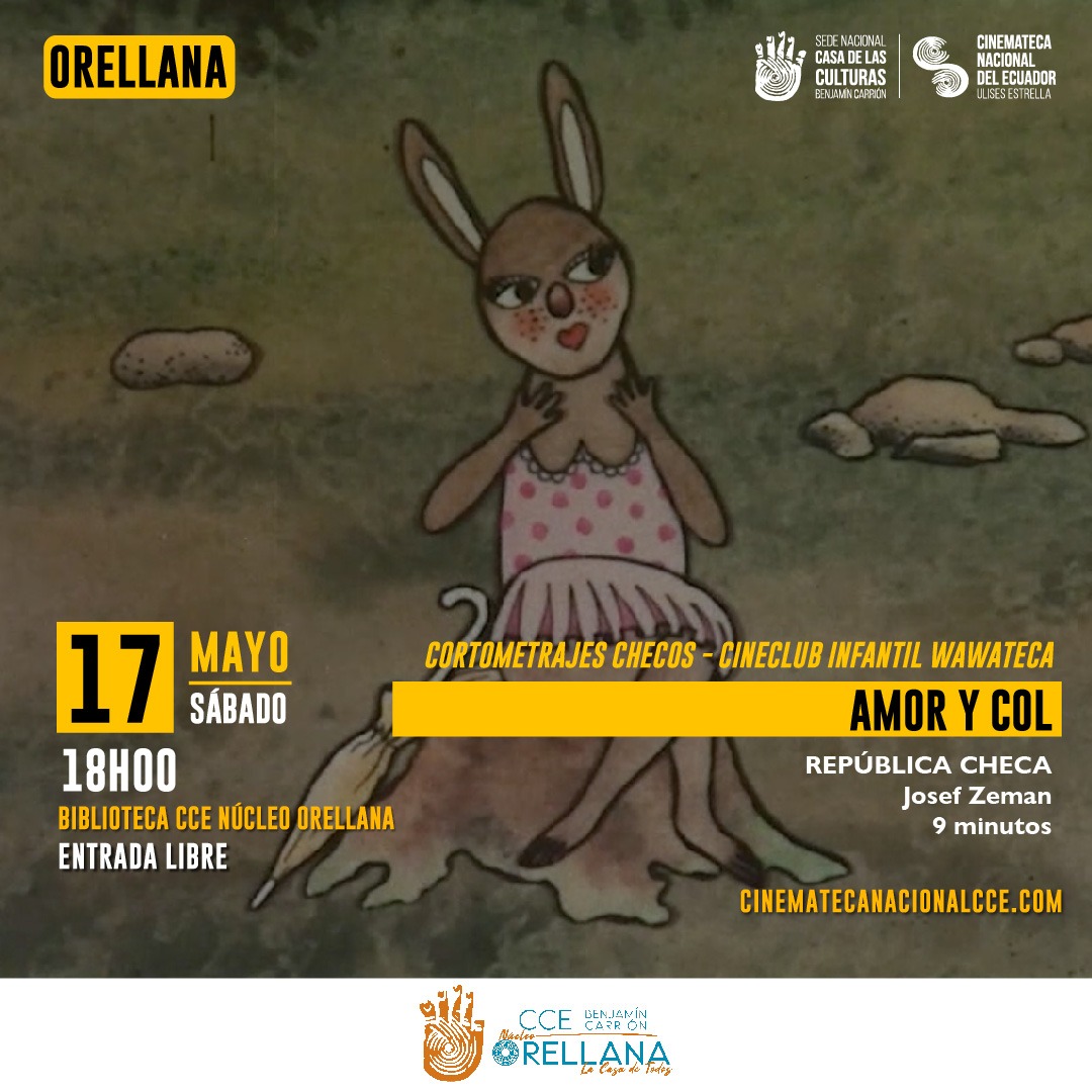 Cinemateca Nacional del Ecuador (@cinemateca_ec) on Twitter photo 📌 Orellana:
🟡 Cortometrajes Checos: Amor y col
🟡 17 de mayo de 2025
🟡 18h00
🟡 Biblioteca CCE Núcleo Orellana
🟡 Entrada libre hasta completar aforo
🟡 Conoce toda nuestra cartelera: 👇
cinematecanacionalcce.com/cartelera
🟨 <a href="/CasadelaCultura/">Casa de la Cultura Ecuatoriana</a>
🟨 <a href="/CCENOrellana/">Núcleo de Orellana</a> 📌 Orellana:
🟡 Cortometrajes Checos: Amor y col
🟡 17 de mayo de 2025
🟡 18h00
🟡 Biblioteca CCE Núcleo Orellana
🟡 Entrada libre hasta completar aforo
🟡 Conoce toda nuestra cartelera: 👇
cinematecanacionalcce.com/cartelera
🟨 <a href="/CasadelaCultura/">Casa de la Cultura Ecuatoriana</a>
🟨 <a href="/CCENOrellana/">Núcleo de Orellana</a>