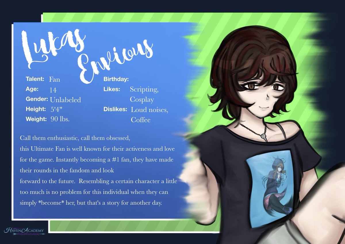 lukasenvious's tweet photo. #FatalDichotomy thought they could put me in the game and i wouldn’t notice…. #HavenAcademyGame https://t.co/jSOVbBCJVM