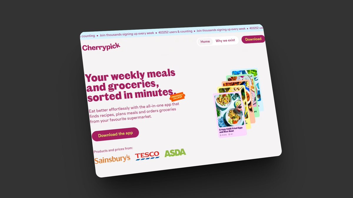 Narrow_Labs's tweet image. Just dove into the new @wearecherrypick website and WOW! Bold colors & playful animations make exploring healthier food choices a joy. The synchronized scrolling & dynamic elements are seriously smooth. Check it out!
narrowlabs.design/website-inspir…