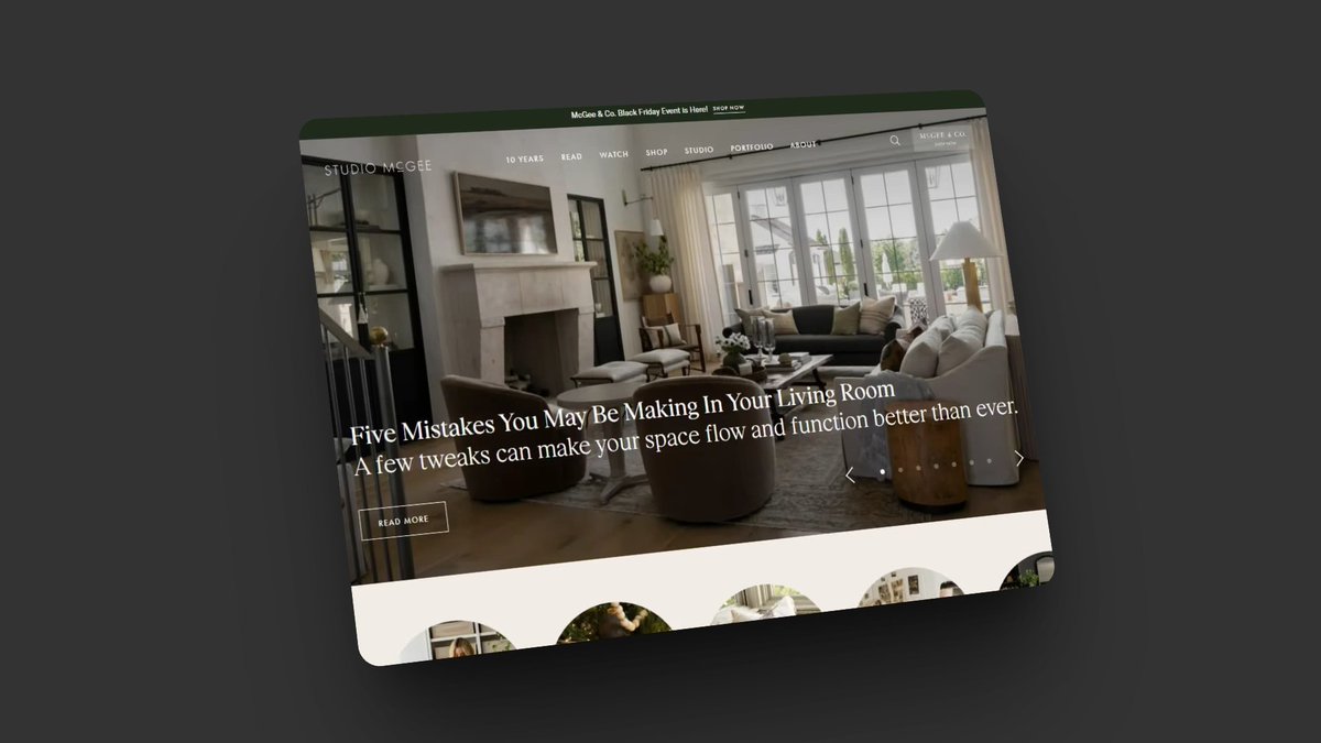 Narrow_Labs's tweet image. The beautifully intuitive Studio McGee website effortlessly navigates their design services, shop, blog & videos. Get ready for major design inspiration!
narrowlabs.design/website-inspir…