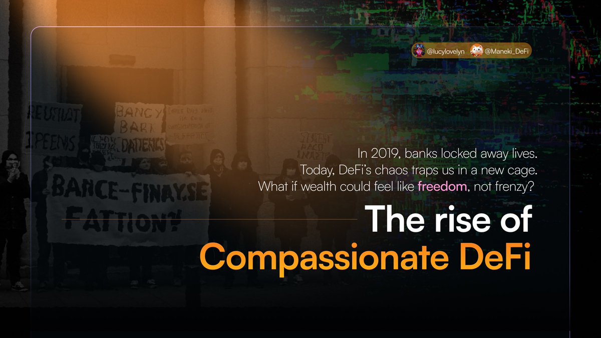lucylovelyn's tweet photo. In 2019, banks in Lebanon shut their doors.

People couldn’t withdraw their savings. 

Not because their accounts were empty.

But because the system was collapsing. 

Overnight, life savings became numbers on a screen no one could touch.

Parents couldn’t pay for medicine. 

Rent went unpaid. 

Some burned their cards in protest. 

Others stood quietly outside bank doors, clutching papers, prayers, and disbelief.

It was a brutal reminder: the money in the bank isn't really yours.
  That’s when many began to ask..

𝐖𝐡𝐚𝐭 𝐢𝐟 𝐭𝐡𝐞𝐫𝐞 𝐰𝐚𝐬 𝐚𝐧𝐨𝐭𝐡𝐞𝐫 𝐰𝐚𝐲?