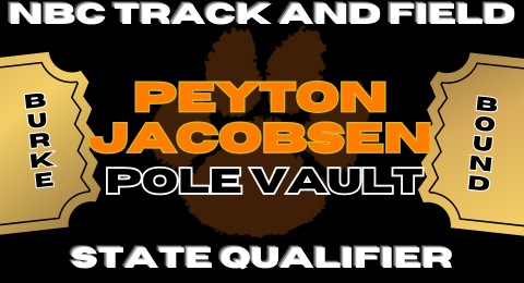 NbcTrack's tweet image. State Qualifier
Peyton Jacobsen
Pole Vault
2nd Place 8'10"