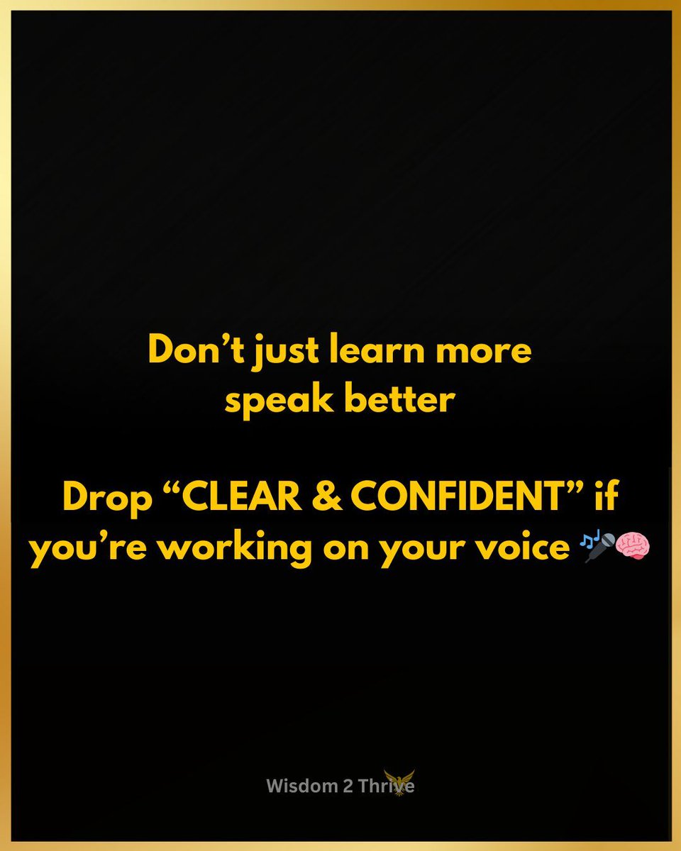 Wisdom2Thrive's tweet photo. The most underrated skill behind every win? Expressing yourself. 🗣️📈

Ideas die in silence.
Opportunities pass when you hold back.
Whether it's pitching, connecting, or leading—your voice is your power.
You don’t get what you deserve, you get what you can clearly communicate https://t.co/tNydcGRoWh