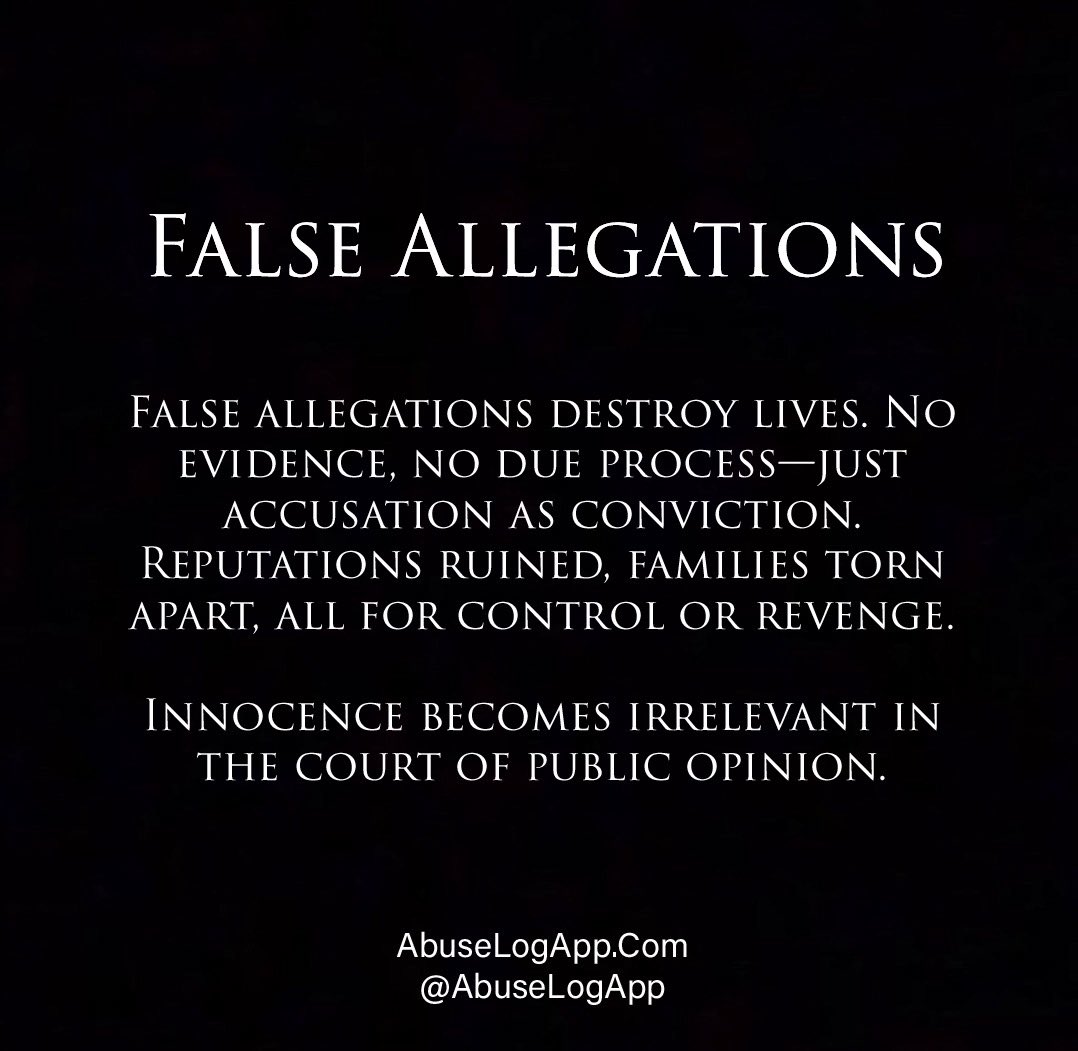 False allegations destroy lives. No evidence, no due process—just accusation as conviction. Reputations ruined, families torn apart, all for control or revenge. Innocence becomes irrelevant in the court of public opinion.

#FalseAccusations #DueProcess #InnocentUntilProvenGuilty