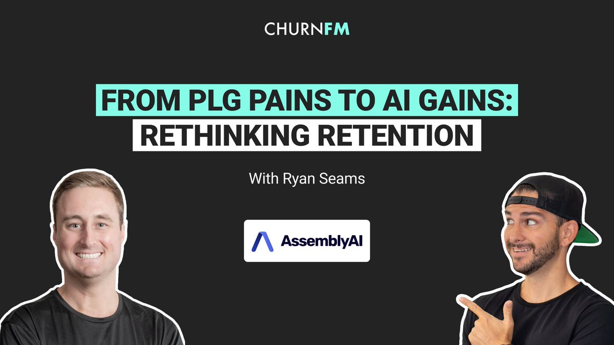 This week on the show we have <a href="/ryanseams/">Ryan Seams</a> , Head of Customer Success at <a href="/AssemblyAI/">AssemblyAI</a>.

In this episode, Ryan shared how pricing and packaging is being redefined in the age of AI and it's impacts on churn and retention. Click to listen: churn.fm/episode/from-p…
