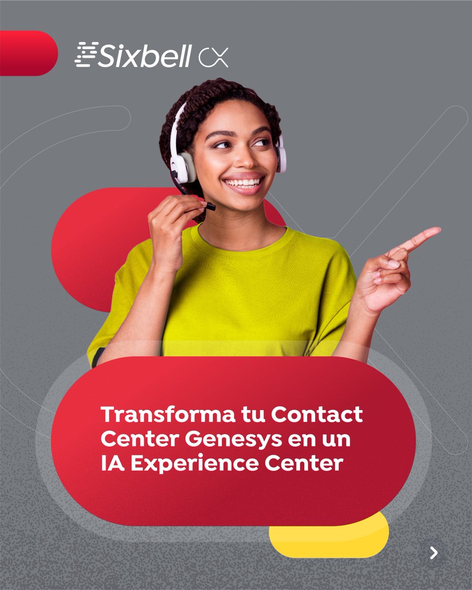 sixbell_corp's tweet photo. ¿Cómo transformar tu Contact Center Genesys en una herramienta de valor para tu negocio? La respuesta está en combinar tecnología, datos y experiencia. 

Descubre cómo puedes transformar tu operación con nosotros https://t.co/577y6vXmzQ 

#GenesysCloud #ContactCenter #SixbellCX https://t.co/t3nyTgpTpA