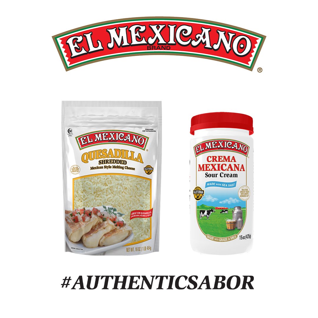 elmexicanobrand's tweet photo. 🧀 Golden, crispy, and cheesy! These fried quesadillas are stuffed with Queso Quesadilla El Mexicano® (melted to perfection😍), then topped with Crema Mexicana and Quesadilla cheese El Mexicano® for next-level indulgence🤤
#AuthenticSabor https://t.co/RkoKOoPNDB