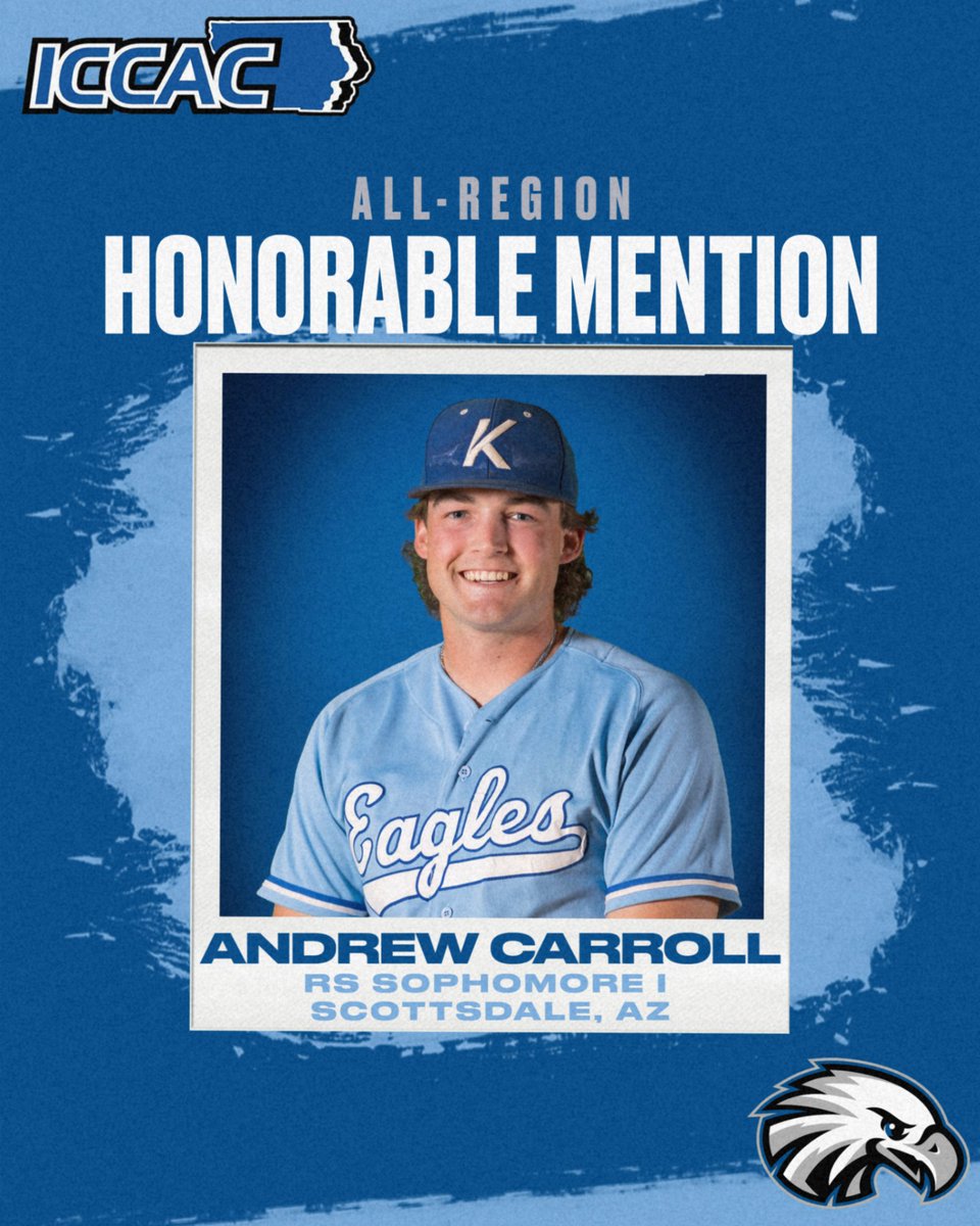 Kirkwood Eagles (@kirkwoodeagles) on Twitter photo BASEBALL
Congratulations to RS-sophomore, Andrew Carroll, on earning ICCAC Honorable Mention All-Region honors!
#GoEagles🦅⚾️
<a href="/KCC_BSB/">Kirkwood Baseball</a> BASEBALL
Congratulations to RS-sophomore, Andrew Carroll, on earning ICCAC Honorable Mention All-Region honors!
#GoEagles🦅⚾️
<a href="/KCC_BSB/">Kirkwood Baseball</a>