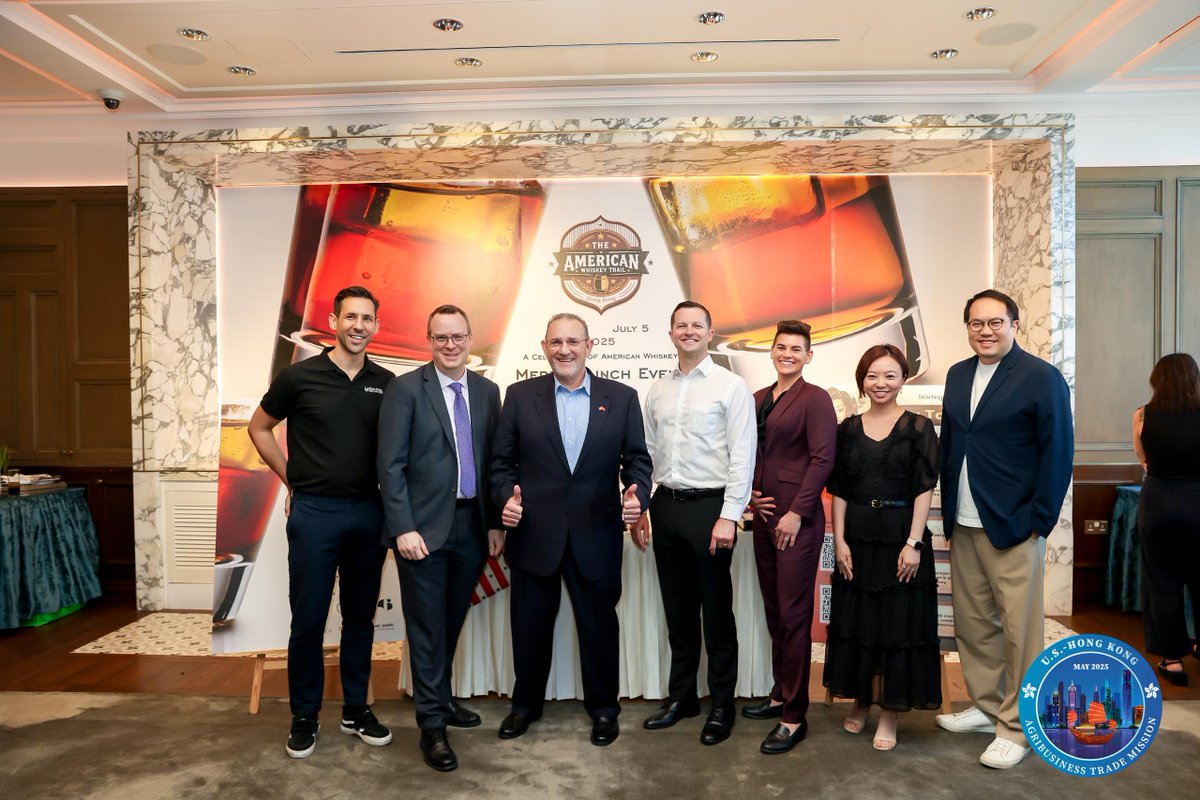Foreign Ag Service (@usdaforeignag) on Twitter photo Big cheers at the American Whiskey Trail Hong Kong media launch! U.S. spirits & stories on full display.
🥃📸<a href="/USDA/">Dept. of Agriculture</a> #AmericanAg Big cheers at the American Whiskey Trail Hong Kong media launch! U.S. spirits & stories on full display.
🥃📸<a href="/USDA/">Dept. of Agriculture</a> #AmericanAg
