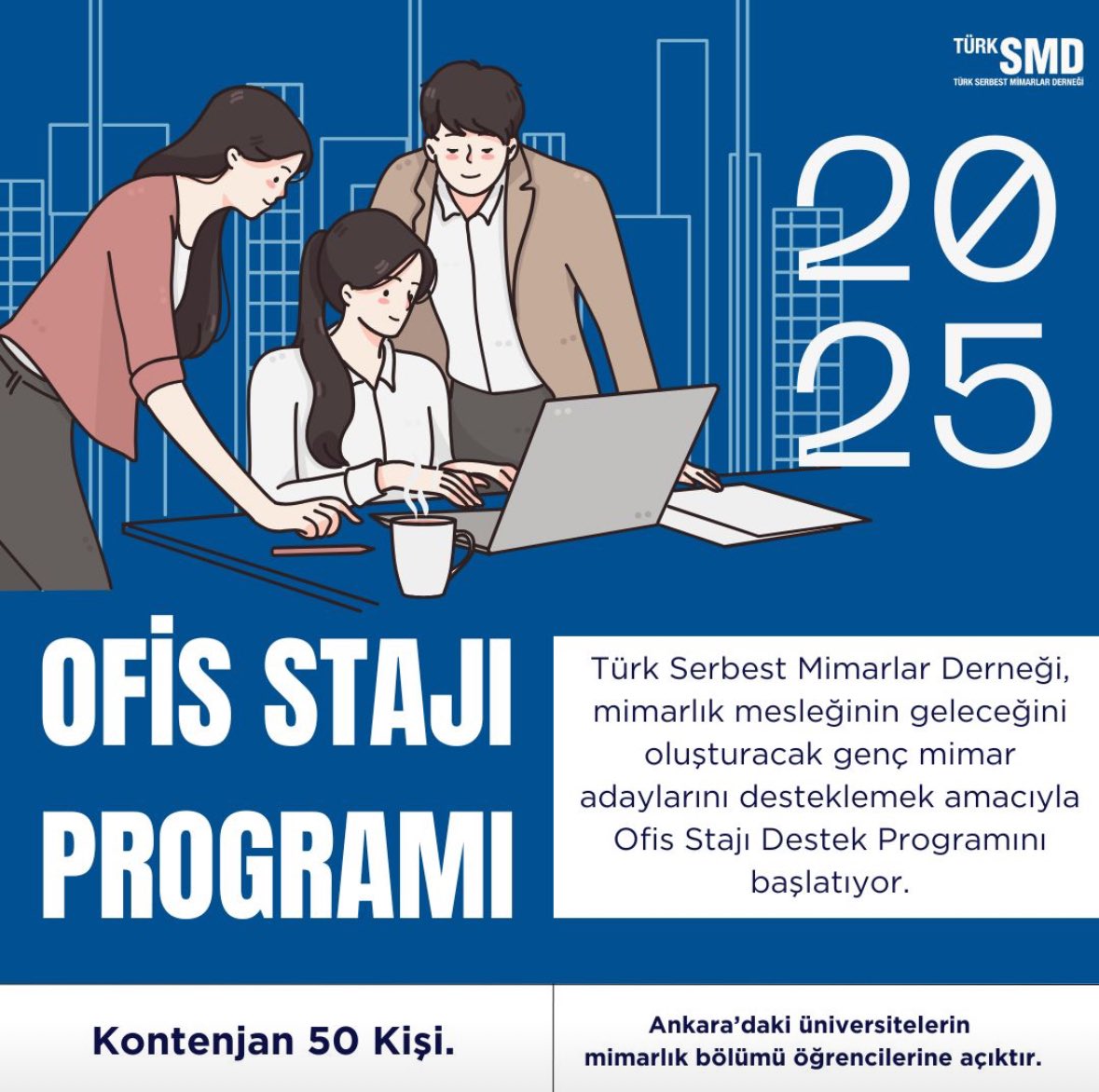 TurkSMD's tweet photo. Ofis Stajı Programı için son başvuru yarın! https://t.co/lDDMIl9KX6