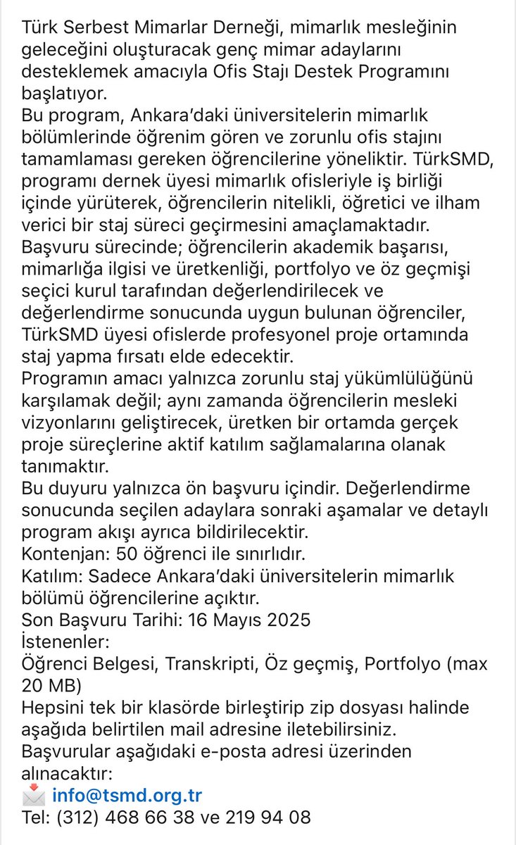 Ofis Stajı Programı için son başvuru yarın!
