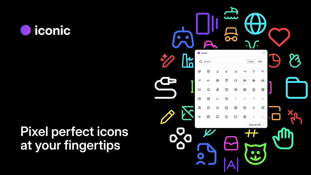 ⚡️This might be Iconic's biggest update yet.

We’re excited announce that we have officially launched the two most requested features. See below!

✅ Official Iconic Figma Plugin (figma.com/community/plug…)
