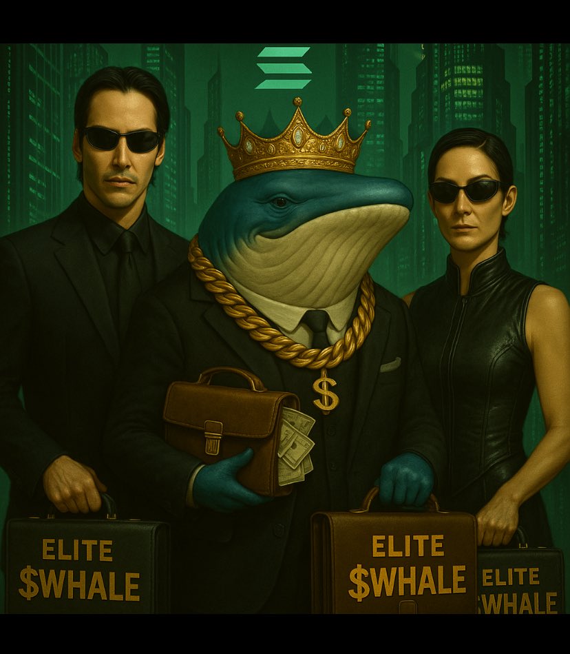 whaleholders's tweet photo. $WHALE — Escape The MATRIX 📊
🐋 NO RUGS, PUMP ONLY.
This is a business. A movement.
🐋 An elite-holder club with real incentives. Built on trust, not hype.
🐋 100x $SOL RUNNER 100%
🚀 CA: AAE7JS7EAHkQzRKn1Cmt7TP5cQR39Df8D3zxWmNjpump
#WhaleClub #TheMatrix #SOL #BTC https://t.co/F3AikUfK3M