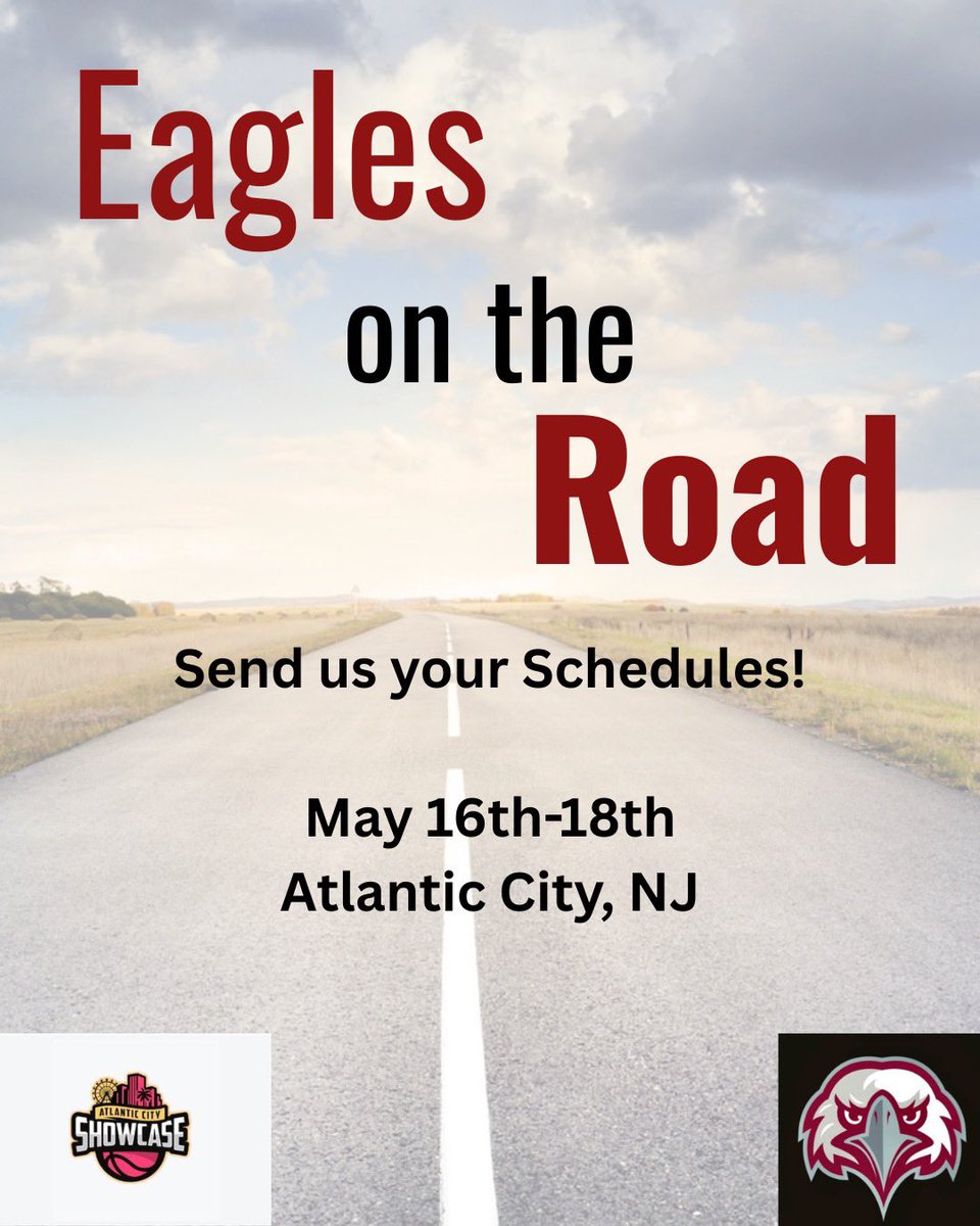 Hitting the road to Atlantic City this weekend! 🦅Please send us or drop your schedules below 👇