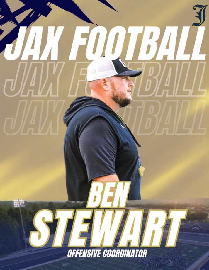 Jacksonville Football (@jville_football) on Twitter photo 🚨ANNOUNCEMENT🚨
The pieces continue to fall into place‼️ We would like to introduce <a href="/CoachBenStewart/">Ben Stewart</a> to our staff! 🚨ANNOUNCEMENT🚨
The pieces continue to fall into place‼️ We would like to introduce <a href="/CoachBenStewart/">Ben Stewart</a> to our staff!