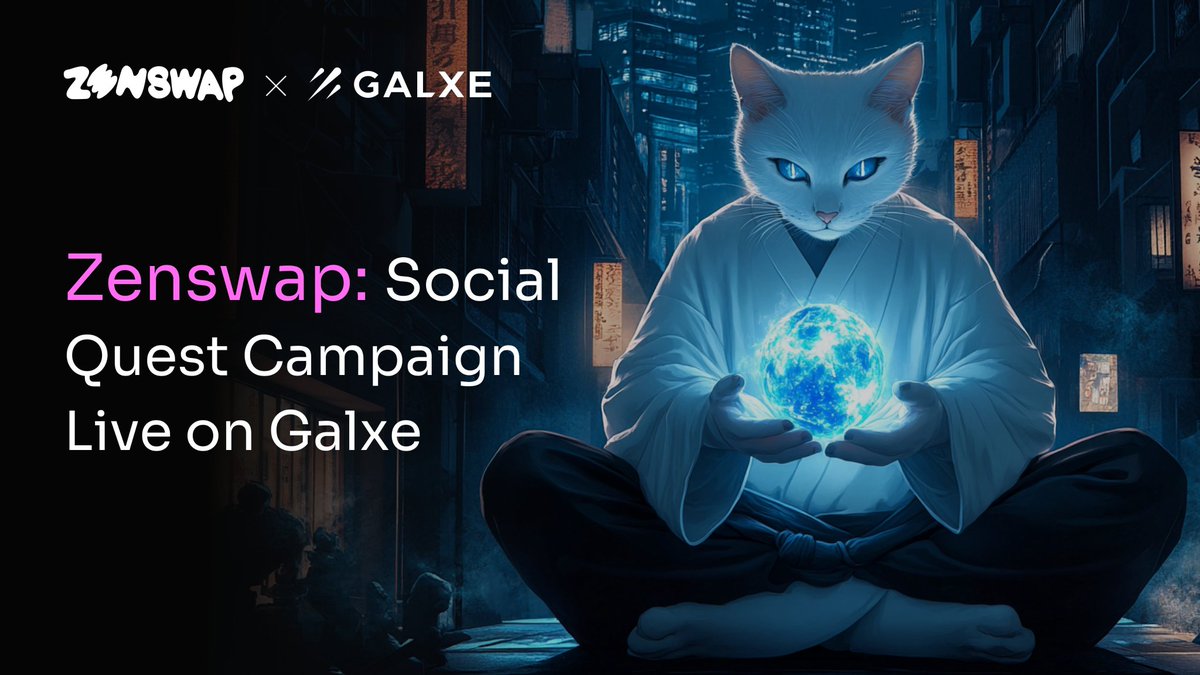DAOsbd's tweet photo. To celebrate the imminent launch of Zenswap, we're thrilled to announce our first Social Quest campaign now available on 

Earn points by: 

🫂 Following us on X
🖤 Like &amp; reposting
🫶 Referring Friends
🐈‍⬛ Visiting our Website

👉 Start earning now: https://t.co/vCHdvqlnyF https://t.co/17Nzc6AKOY