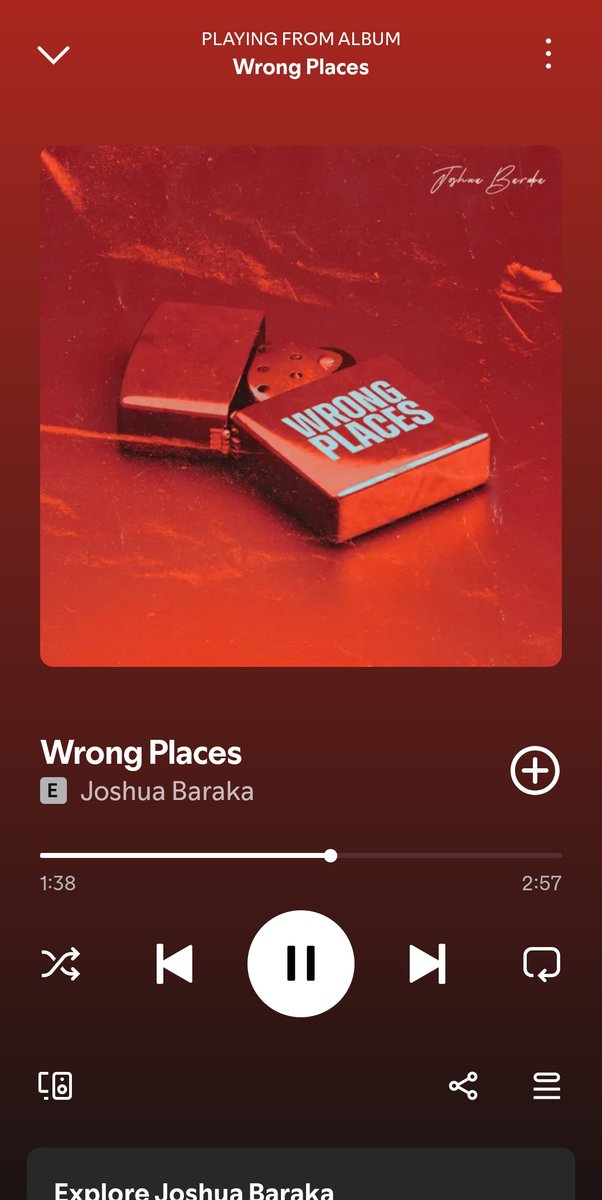 When <a href="/itsJoshuaBaraka/">B’RAKA</a> said " it feels like the world is against you but I will always be besides you " 
I just knew I have been looking for love in Wrong places 
 Joshua Baraka you cooked nigga