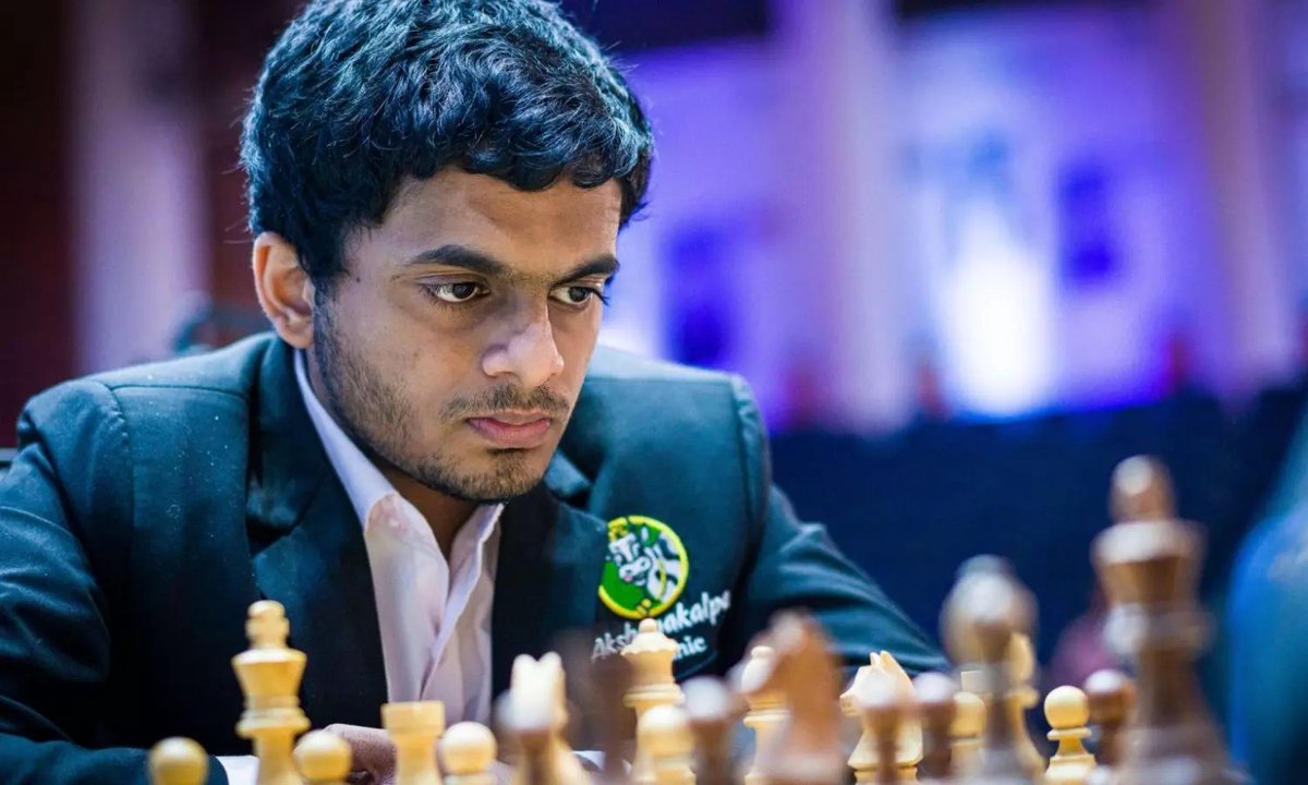 airnewsalerts's tweet photo. #AsianChess: Nihal Sarin finishes second, secures spot in FIDE WC
 Indian Grandmaster Nihal Sarin finished as runner-up at the Asian Championship in the UAE. But the top-seeded player from Kerala secured a spot in the upcoming FIDE Chess World Cup, set to be held in India later this year. 
@NihalSarin