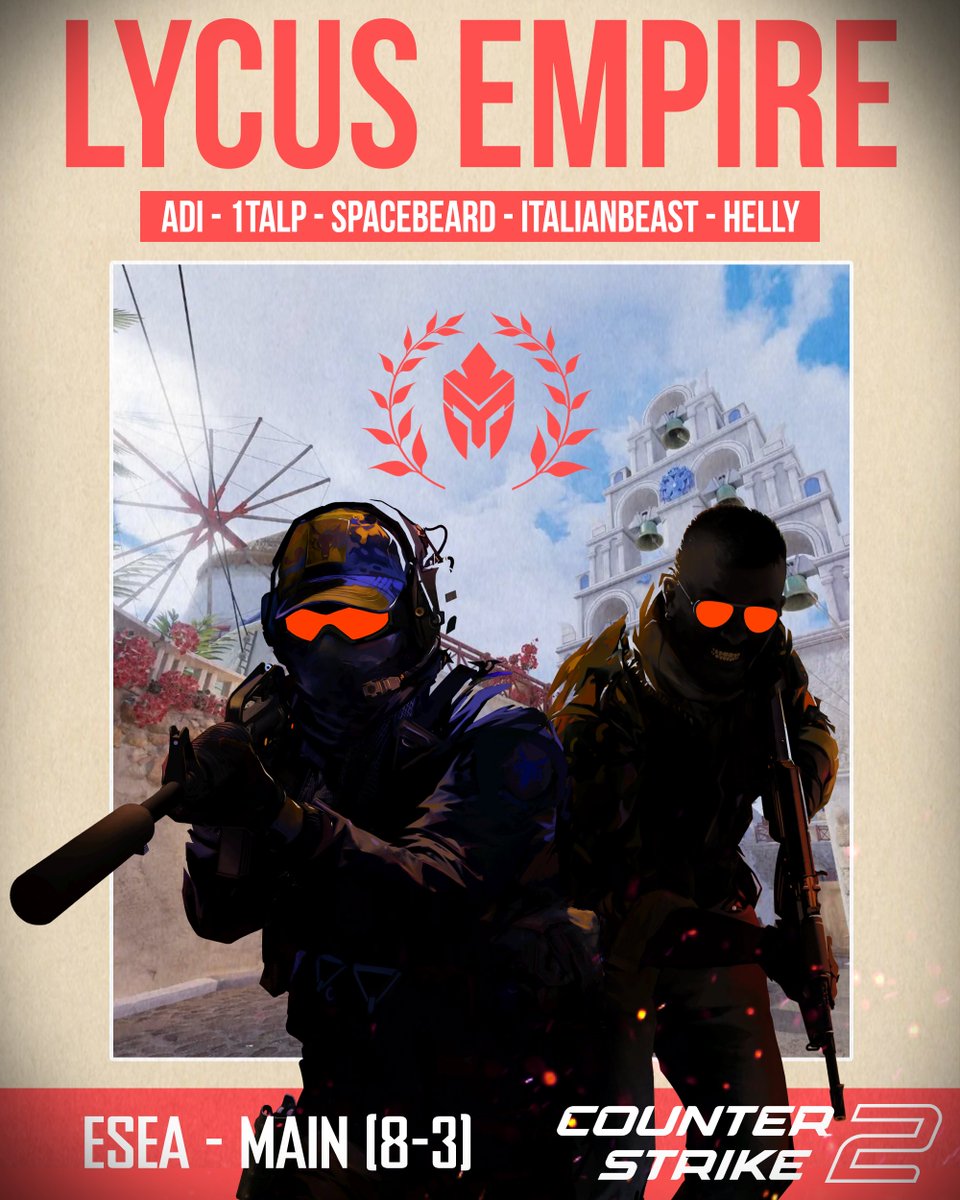No more waiting, let's frag.

Join us in welcoming <a href="/AdiCS2_/">Adi</a> <a href="/1talpp/">donovan</a> <a href="/CS2Helly/">Austin</a>  <a href="/jason_0108/">Cznte</a> <a href="/adammcc9/">Adam McCarthy</a> to the Empire⚔️

They’ll be representing us for the rest of ESEA Main Season 53.

Catch them in action tonight at 10 PM as we go head-to-head with #MFEsports.