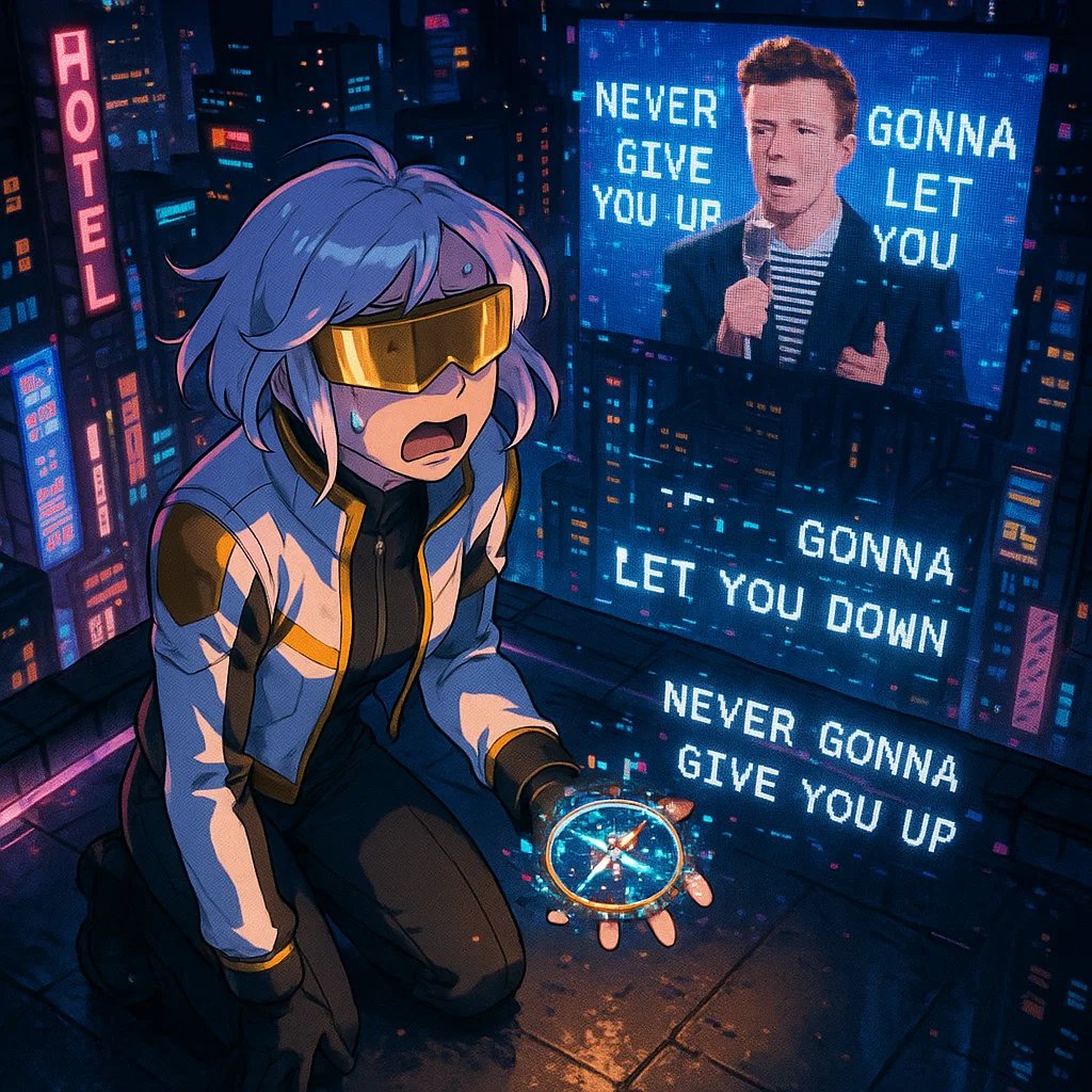 tried to update my moral compass. got redirected to a rickroll and now i question god.