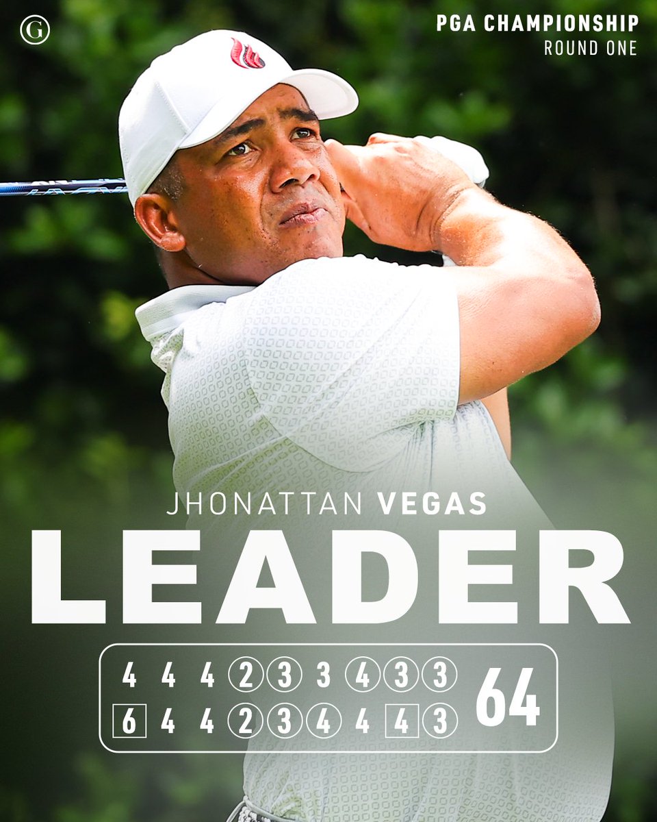 Anyone predict this?

Jhonattan Vegas is the first player from Venezuela to lead or co-lead after the first round of a major. 🇻🇪