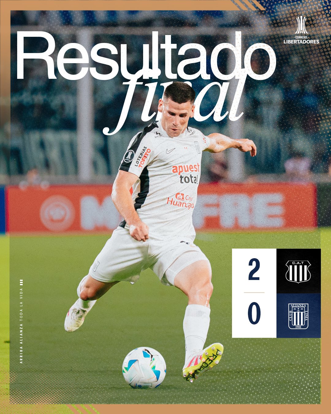 Talleres 2-0 Alianza Lima.