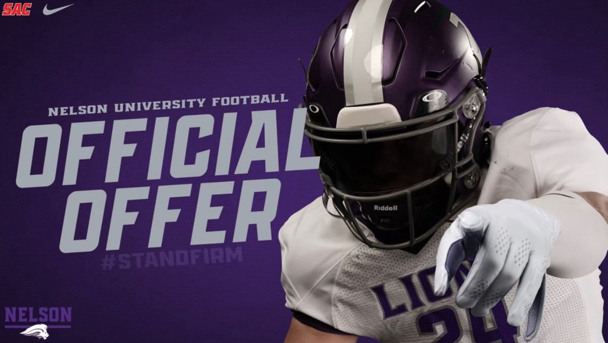So grateful to receive my first official offer from <a href="/NelsonUFootball/">NELSON Football</a>  <a href="/Garrison_Oline/">Brian Garrison</a> !!!