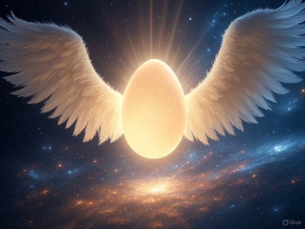 GadFlyAwaken's tweet photo. 🚨 The cosmic egg, a universal motif in ancient mythologies, symbolizes creation’s origin. This symbol embodies potential, unity, & order from chaos, uniting diverse cultures. I’ve been posting about Order/Chaos recently but it’s also essential to understand this motif as it is universal. Below is a brief essay I’ve written. 👇🥚 1/2 

The Cosmic Egg, A Universal Symbol of Creation

Across ancient mythologies, the cosmic egg emerges as a potent symbol of creation, a primordial form birthing the universe, gods, or life. From India to Polynesia, this motif captures humanitys quest to explain existence, embodying potential, unity, & order from chaos. This essay explores the cosmic egg in Hindu, Chinese, Egyptian, Greek, Finnish, Polynesian, & African myths, revealing its cultural nuances and shared meanings.

In Hindu cosmology, the cosmic egg, or Brahmanda, is central. Vedic texts describe a golden egg, Hiranyagarbha, floating in cosmic waters. Brahma, the creator, emerges, splitting the egg to form heaven and earth. This act marks creations dawn, w/ the egg as a vessel of divine potential. Upanishads link Hiranyagarbha to the suns generative power, tying it to cyclical time, where creation recurs across yugas. The Brahmanda symbolizes unity, a single source unfolding into multiplicity.

Chinese mythology offers Pangu, born within a cosmic egg of chaos. Breaking it, he separates yin and yang, forming sky and earth. Over millennia, Pangu holds them apart, dying to become nature, his eyes the sun, his blood rivers. Recorded in Hanera texts, this myth emphasizes balance, the egg as chaos ordered through sacrifice. Pangu embodies creation as transformation, the egg a crucible of cosmic harmony.

Egyptian myths feature a near egg motif. In Heliopolitan tales, Ra rises from a lotus or egglike form on a primeval mound amid Nuns chaotic waters. Hermopolitan stories describe a cosmic egg, laid by a celestial bird, birthing a creator. The egg, tied to solar rebirth, symbolizes order from disorder. Egyptian cosmology, cyclical like the suns journey, sees the egg as a seed of divine emergence, fertility, and renewal.