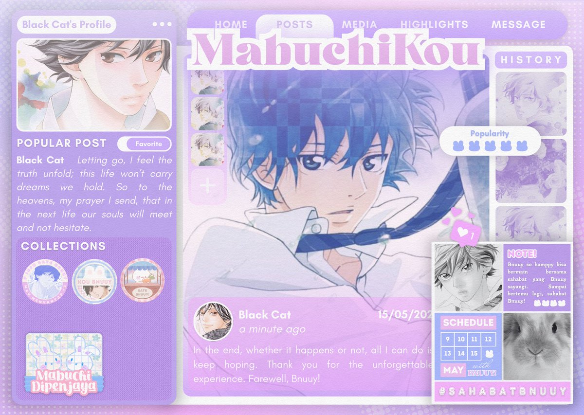 jeendra's tweet image. ⠀

After a week with Bnuuy, the sky feels less heavy. I can smile again now like petals letting go in spring.  I, Mabuchi Kou, will carry this warmth gently, for in some tender corner of the universe, we’re still chasing butterflies together.
⠀