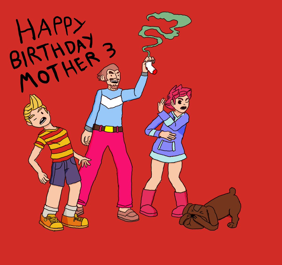 PuppetCarnival1's tweet photo. Duster... A quanto tempo você não lava suas roupas? (Feliz aniversario de 15 anos Mother 3).
#Mother3 #EarthBound #art #arte https://t.co/n7hOSu5kHN